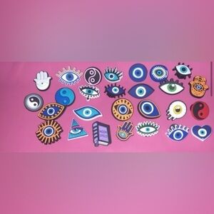 Evil eye croc charms